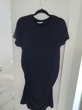 Motherhood Black Crew Neck Tee Dress